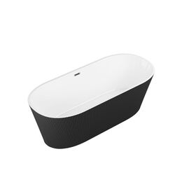 Ванна отдельностоящая Grossman Forta GR-27021MB 170х75х58 цвет черный-белый матовый_