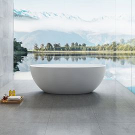 Ванна из искусственного камня Vincea VBT-6S01MW 1700х750х550 белый матовый слив-перелив в комплекте_