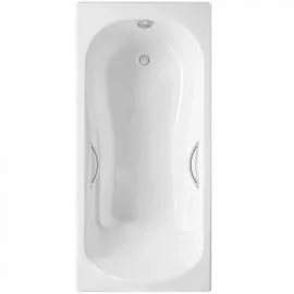 Ванна чугунная Delice Haiti Luxe 160х80 с отверстиями под ручки DLR230637R с ножками_