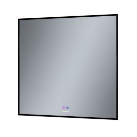 Зеркало Grossman PRAGMA-норма BLACK 800х800х45 LED с сенсорным выключателем и подогревом_