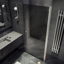 Душевая дверь MaybahGlass MGD-813-5 на монопетле 1980х900 стекло матовый графит_