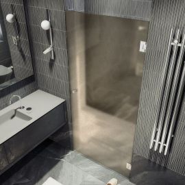 Душевая дверь MaybahGlass MGD-526-4 на петлях 1950х905 матовая бронза_