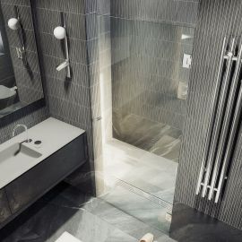 Душевая дверь MaybahGlass MGD-509-4 на петлях 1950х905 бесцветное_