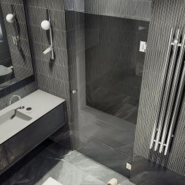 Душевая дверь MaybahGlass MGD-529-4 на петлях 1950х905 графит_