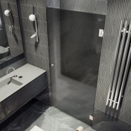 Душевая дверь MaybahGlass MGD-524-4 на петлях 1950х805 матовый графит_