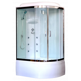 Душевая кабина Royal Bath 8120BK3-WT-CH (белое/прозрачное) левая 120x80x217_