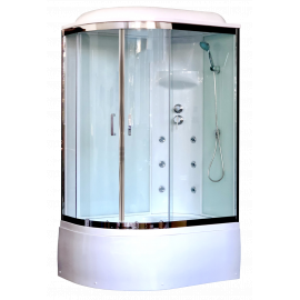 Душевая кабина Royal Bath 8120BK3-WT-CH (белое/прозрачное) правая 120x80x217_