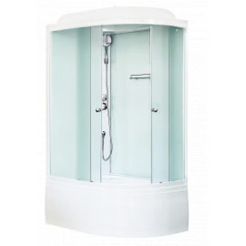 Душевая кабина Royal Bath  RB 8120BK5-WC (белое/матовое) левая_