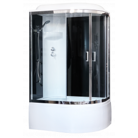 Душевая кабина Royal Bath 8120BK6-BT-CH (черное/прозрачное) левая 120x80x217_