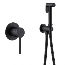 Смеситель ABBER Emotion AF8825B с гигиеническим душем черный матовый_