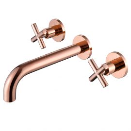 Смеситель ABBER Wasser Kreis AF81121RG для раковины скрытого монтажа розовое золото_