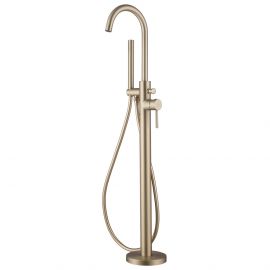 Смеситель ABBER Wasser Kreis AF8115G напольный для ванны золото матовое_