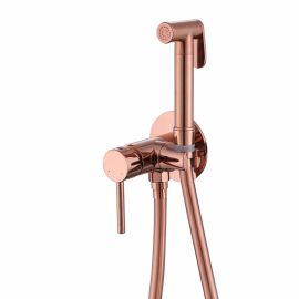 Смеситель ABBER Wasser Kreis AF8125RG с гигиеническим душем розовое золото_