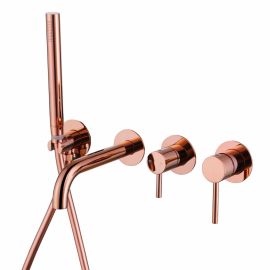 Смеситель ABBER Wasser Kreis AF8130RG для ванны скрытого монтажа розовое золото_