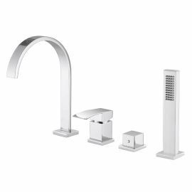 Смеситель ABBER Wasserfall AF8613 на борт ванны хром_