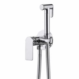 Смеситель ABBER Weiss Insel AF8025 с гигиеническим душем хром_