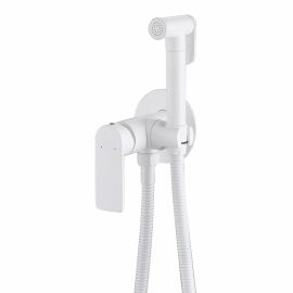 Смеситель ABBER Weiss Insel AF8025W с гигиеническим душем белый_