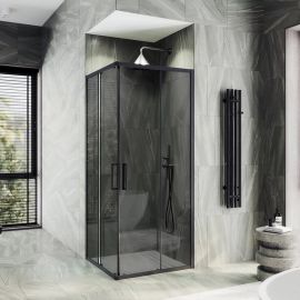 Душевой угол MaybahGlass MGY-1328-6 раздвижной 6 мм стекло графит 90х90_