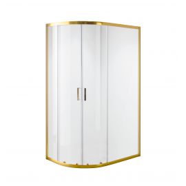 Душевое ограждение Niagara Nova NG-6421-08 GOLD 120х80х195 полукруг золото стекло прозрачное 6 мм_