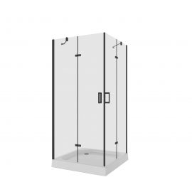 Душевое ограждение Niagara Nova NG-6814-08 BLACK 100х100х195 квадрат черный стекло прозрачное 6 мм_
