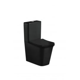 Унитаз Ceruttispa ARNO MB напольный черный матовый безободковый CT9827 620х345х800_