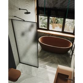 Душевая перегородка MaybahGlass MGD-839-6 полностью в профиле 1950х1090 стекло 8 мм сатин_