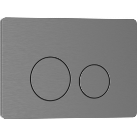 Клавиша смыва IBERICA BLANCA INOX-O 246х165 мм вороненая сталь нержавеющая сталь_