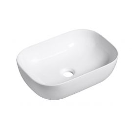 Раковина накладная Ceruttispa CR0078B белая прямоугольная 460х330х135_