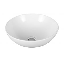 Раковина накладная Ceruttispa CR3301GW белая круглая 400х400х140_