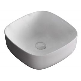Раковина накладная Ceruttispa CR0010 белая квадратная 425х425х150_
