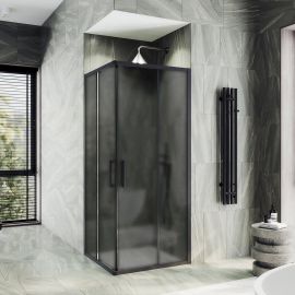 Душевой угол MaybahGlass  MGY-1331-6 раздвижной 6 мм стекло графит матовое 100х100_