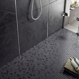 Душевой лоток Timo Drain System 700 с двусторонней панелью plate под плитку хром_