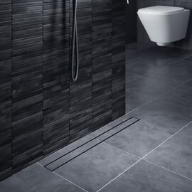 Душевой лоток Timo Drain System 1000 с двусторонней панелью plate под плитку черный_