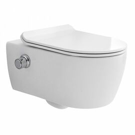 Унитаз SSWW CT2039V-B 550х365х330 подвесной безободковый с тонкой крышкой с функцией биде_