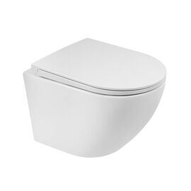 Унитаз подвесной безободковый BelBagno SFERA-R BB046CHR/BB902SC_