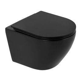 Унитаз подвесной безободковый BelBagno COLORATO черный BB062CHR-MB/BB062SC-MB_