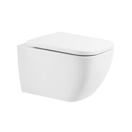 Унитаз подвесной безободковый BelBagno ALPINA с сиденьем дюропласт soft close BB10100CHR/SC_