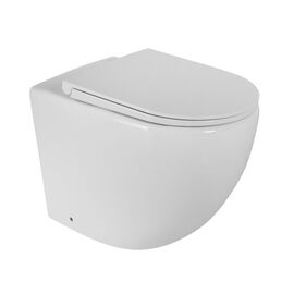 Унитаз приставной безободковый BelBagno SFERA-R BB2141CBR/BB902SC_
