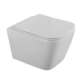 Унитаз подвесной безободковый BelBagno DUE 2 с сиденьем дюропласт soft close BB7107CHR/SC_