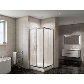 Душевой уголок BelBagno DUE-A-2-90-P-Cr, Размер: 90х90, Профиль: Хром, Стекло: Матовое_