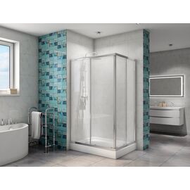 Душевой уголок BelBagno DUE-AH-2-120/80-C-Cr, Размер: 120х80, Профиль: Хром, Стекло: Прозрачное_