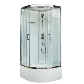 Душевая кабина Royal Bath FATO RB 100CK-T-CH прозрачное стекло, Размер: 100х100, Профиль: Хром, Стекло: Прозрачное_