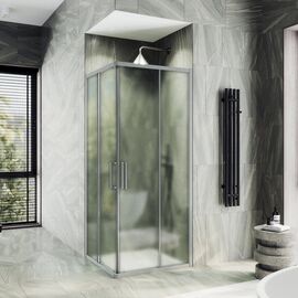 Душевой угол MaybahGlass MGY-1330-5 раздвижной 1000х1000х1950 стекло 6 мм сатин, Размер: 100х100, Стекло: Сатин_