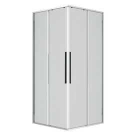 Душевое ограждение Niagara Nova NG-4623-34 90х90х195 квадрат раздвижная хром стекло рифленое, Размер: 90х90_