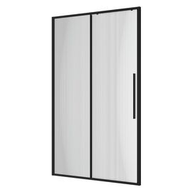 Дверь в нишу Niagara Nova NG-84-L12FHB 120х195 черный матовый раздвижная влево стекло рифленое_