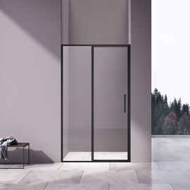 Душевая дверь Vincea Slim 8mm VDP-4SL120CLB черный стекло прозрачное, Размер: 120, Профиль: Черный_