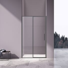Душевая дверь Vincea Slim 8mm VDP-4SL120CLGM вороненая сталь стекло прозрачное, Размер: 120, Профиль: Вороненая сталь_