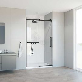 Душевая дверь Vincea Como Soft VDS-1CS120CLB 1200 черный стекло прозрачное, Размер: 120, Профиль: Черный_