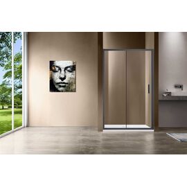 Душевая дверь Vincea Garda VDS-1G140CLGM 1400 вороненая сталь стекло прозрачное, Размер: 140, Профиль: Вороненая сталь_