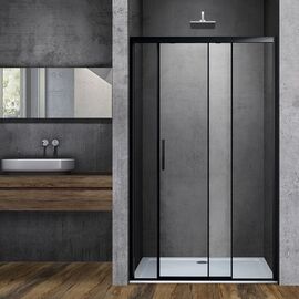 Душевая дверь Vincea Soft VDS-3SO140CLB 1400 черный стекло прозрачное, Размер: 140, Профиль: Черный_